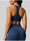SPARK High Intensity Sports Racerback Bra for Women in blue set  back