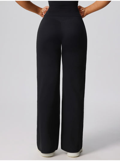 SPARK High Waisted Wide Leg Sweatpants for Women in black back