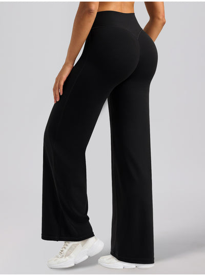 SPARK High Waisted Wide Leg Sweatpants for Women in black side
