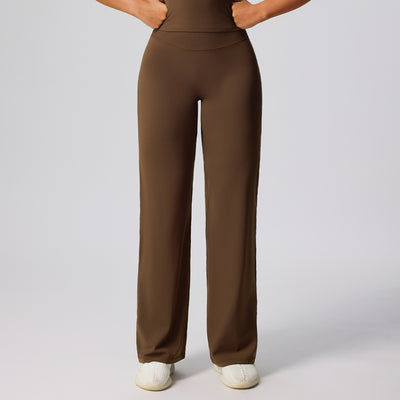 SPARK High Waisted Wide Leg Sweatpants for Women in brown