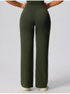 SPARK High Waisted Wide Leg Sweatpants for Women in green -back