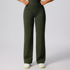 SPARK High Waisted Wide Leg Sweatpants for Women in green front