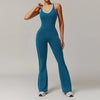 SPARK Hollow Back Dance Flared Jumpsuit- Blue