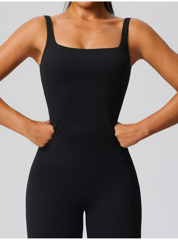 SPARK New Women's Quick-Dry Yoga Tank Top in black set