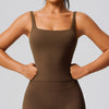 SPARK New Women's Quick-Dry Yoga Tank Top in brown