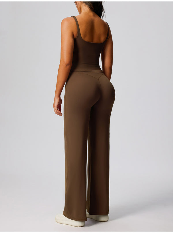 SPARK New Women's Quick-Dry Yoga Tank Top in brown back a set