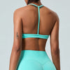 SPARK Seamless Backless Sports Bra -Aquamarine