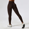 SPARK Seamless Crossover Waist Workout Leggings-coffee