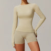 SPARK Seamless Fitness Long Sleeve Top-beige