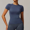 SPARK Seamless Fitness Short Sleeve Top-Bluish Gray