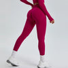 SPARK Seamless Scrunch Workout Leggings-Dark Red