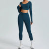 SPARK Seamless Scrunch Workout Leggings Set-Navy Blue