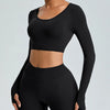 SPARK Seamless Yoga Crop Top-Black