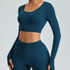 SPARK Seamless Yoga Crop Top-Navy Blue