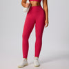 SPARK Sexy Gym Fitness Running Tights for Women in berry red
