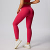 SPARK Sexy Gym Fitness Running Tights for Women in berry red back