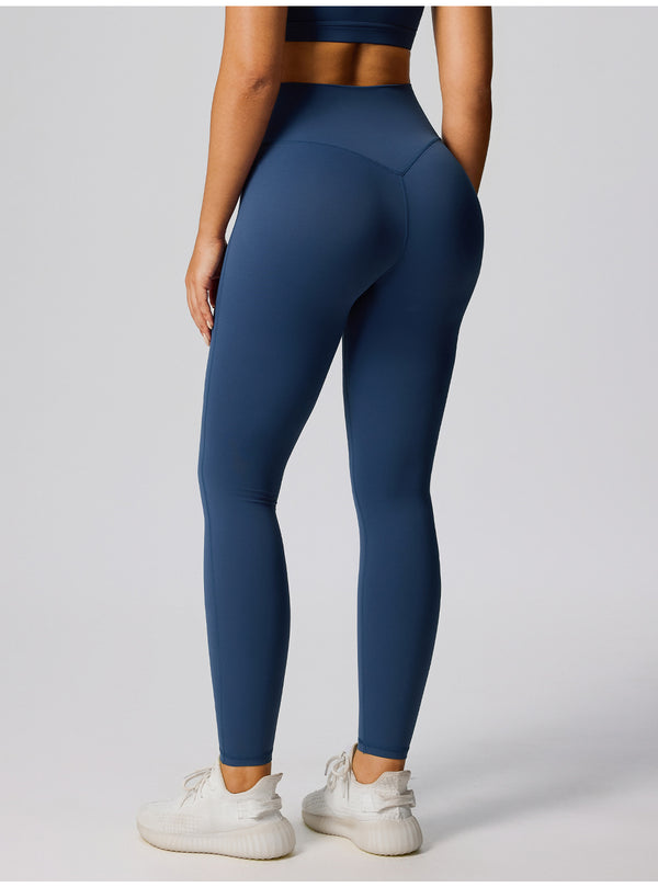 SPARK Sexy Gym Fitness Running Tights for Women in blue back