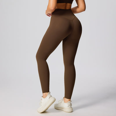 SPARK Sexy Gym Fitness Running Tights for Women in brownback