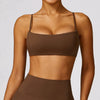 SPARK Square Neck Cami Sports Bra-Brown