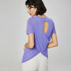 SPARK Summer Hollow Beautiful Back Sports Top_DeepPurple