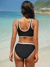 SPARK Triangle High Cut Bikini Sets for women -Black back