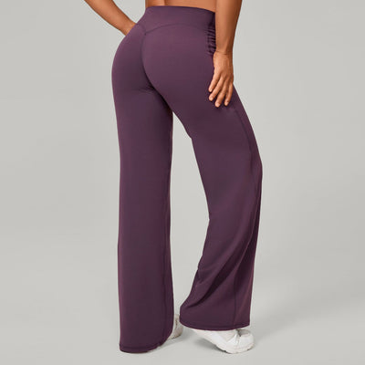 SPARK Ultra Comfortable High Waist Tummy Control Sweatpants in purple back
