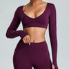 SPARK V Neck Long Sleeve Crop Top