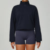 SPARK Women's Fall Winter Half Zip Up Sweatshirt in navy