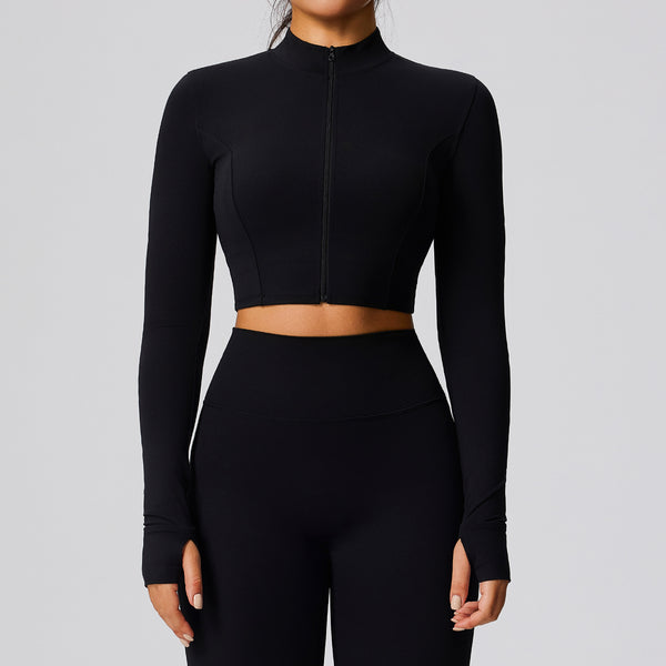 SPARK Women's Fitness Short Jacket Outerwear in black