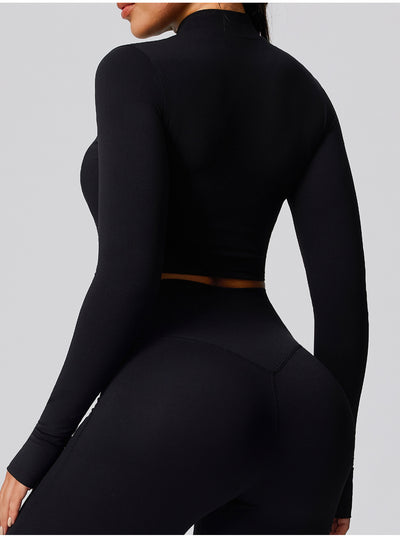 SPARK Women's Fitness Short Jacket Outerwear in black back