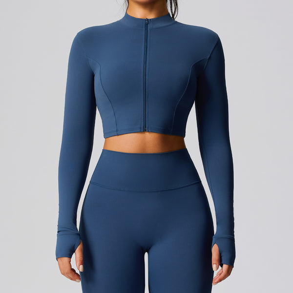 SPARK Women's Fitness Short Jacket Outerwear in blue