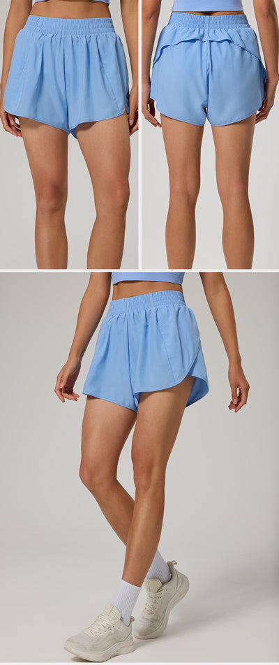 SPARK Women's Ultra-Light Cooling Quick-Dry Running Shortsin blue different sides