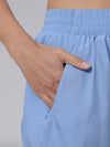 SPARK Women's Ultra-Light Cooling Quick-Dry Running Shorts  in blue pocket 