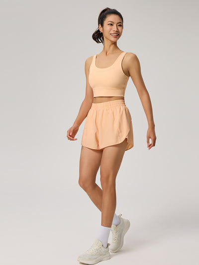 SPARK Women's Ultra-Light Cooling Quick-Dry Running Shortsin orange set