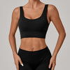 SPARK Women's Wide Hem Tight-fitting Yoga Bra in black