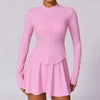 SPARK Workout Zip Up Slim Fit Jackets-pink color