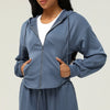 SPARK Zip Up Lounge Sweatshirts-Chambray