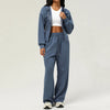 SPARK Zip Up Lounge Sweatshirts Set-Chambray