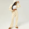 SPARK Zip Up Lounge Sweatshirts Set-Cream Apricot