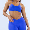 Seamless Cross Back Strap Yoga Bra in Starry Blue