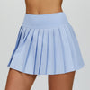 Ultimate Naked Feeling Fake Two-Piece Pleated Tennis Skirt  in blue