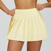 Ultimate Naked Feeling Fake Two-Piece Pleated Tennis Skirt  in yellow