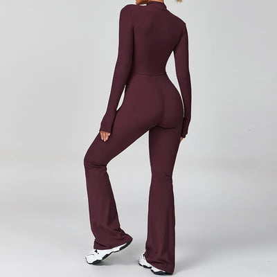 SPARK Zipper Long-sleeved Yoga Jumpsuit ZC2012