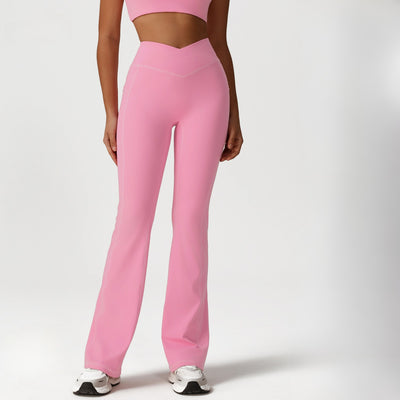 SPARK Cross High Waist Yoga Flared Pants YG2526