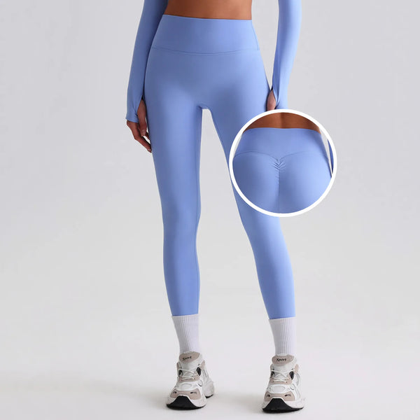 high waist butt lifting yoga legging with recycled fabric
