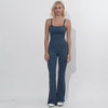 Back Waist Scrunch Flared Pants for Women 