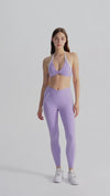 SPARK Contrast Color Twist High Waist Yoga Leggings QY6552