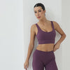 SPARK Women's Wide Hem Tight-fitting Yoga Bra in purple &wide leg pants