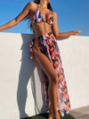 SPARK Color Collision Bikini 3 Piece Swim Wear Set