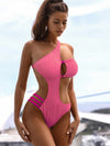 SPARK One Shoulder Solid Color Swimsuit CS6469
